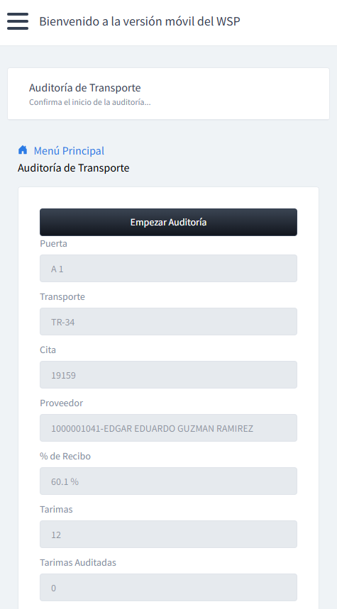 Iniciar Auditoría